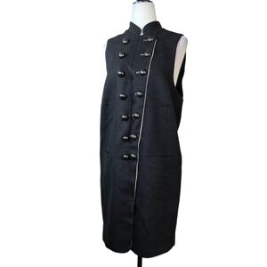 One Teaspoon wool Black double Buttoned midlength Vest